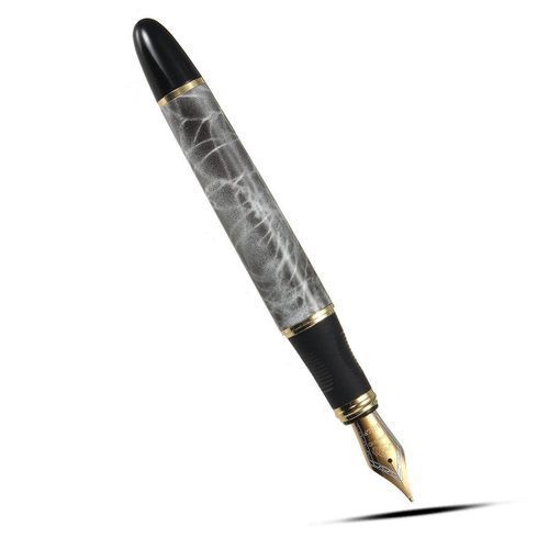 Classic Design Luxury Brand Black/White/Red Gold Clip Resin Style Fountain Pen Smoke Grey