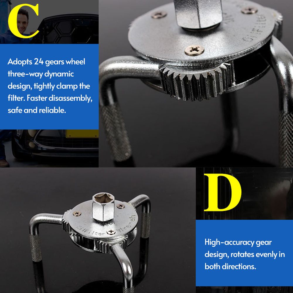 Universal Oil Filter Wrench Adjustable Two-Way Oil Filter