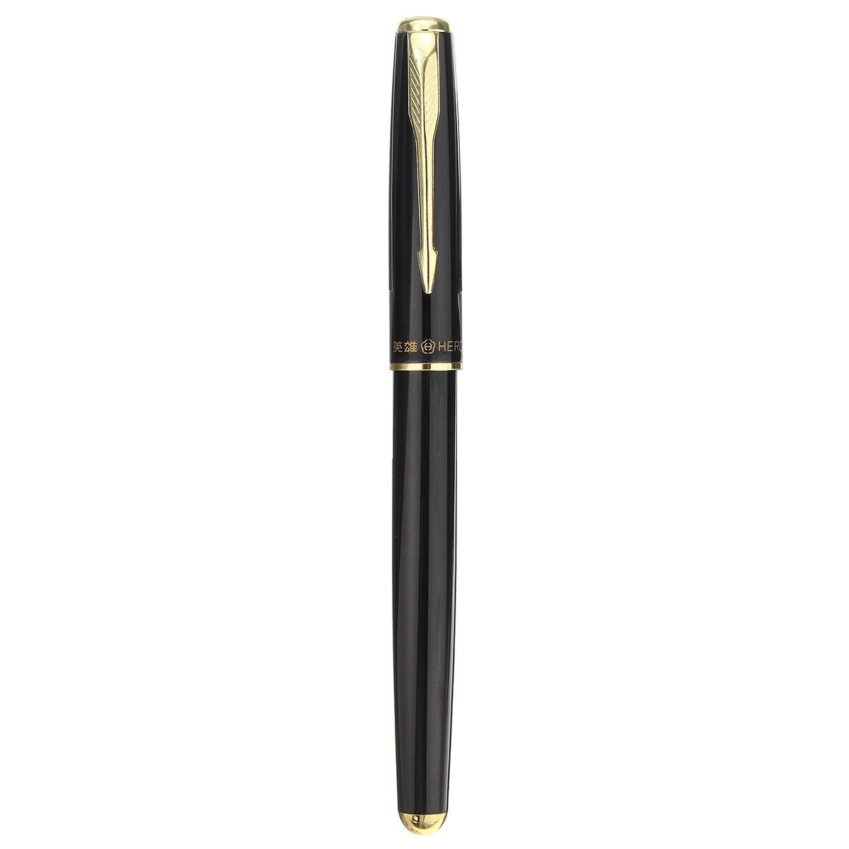 Metal Black 0.5mm Classic Executive Complete Fine Hooded Nib Fountain Pen Gift