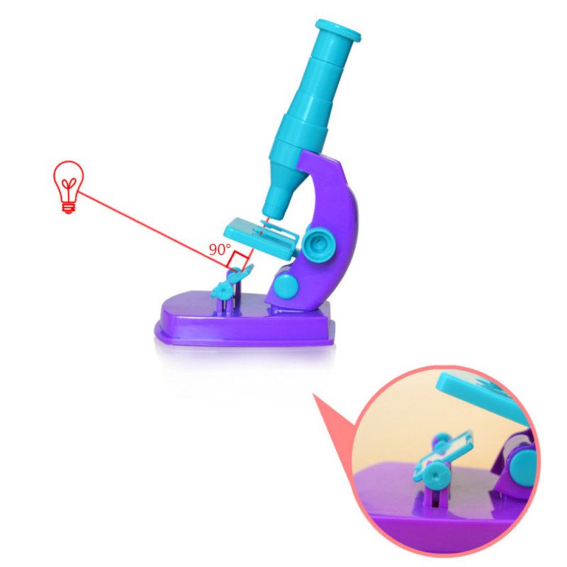 Kids 150X DIY Microscope Science Experiment-Purple Blue