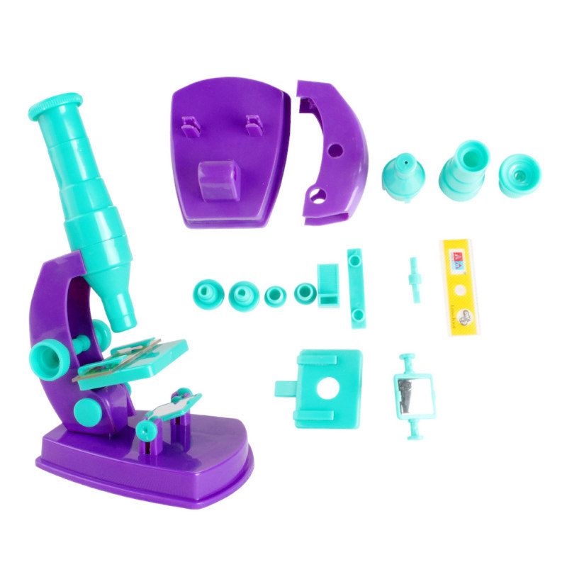 Kids 150X DIY Microscope Science Experiment-Purple Blue