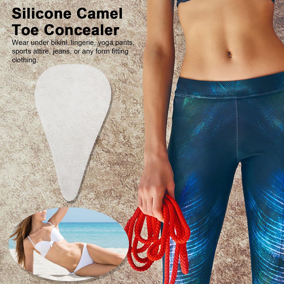 2PCS Silicone Camel Toe Concealer Reusable Traceless