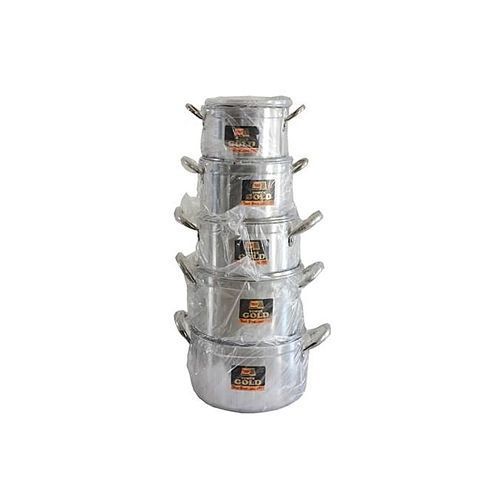 GOLD COOKING POT SET -5 PIECES 18cm,20cm,22cm,24cm, &26cm