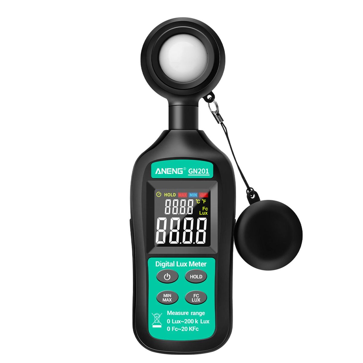 ANENG Mini Digital Lux Meter 0-20,0000 Lux Illuminance Meter LCD Display Handheld Illuminometer High Precision Light Meter Photometer Luxmeter