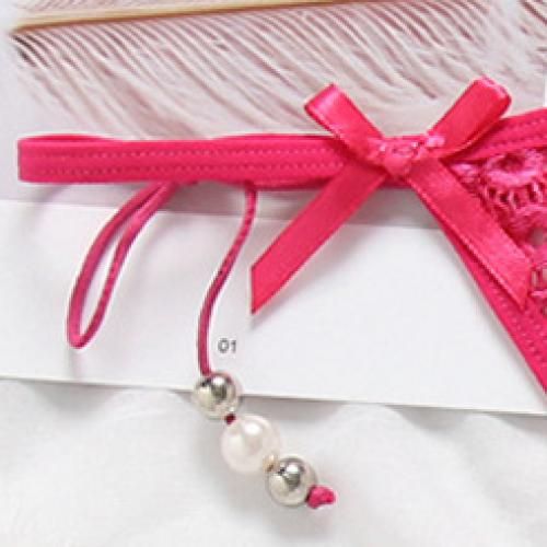 Sexy Ladies G String Hollow Embroidery G String Low-Waist Straps Thongs