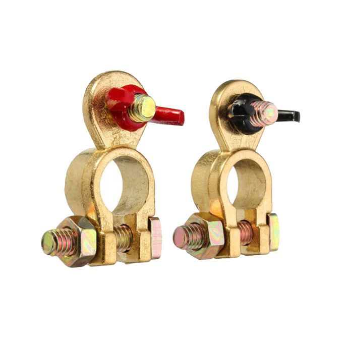 2Coppers Positive&Nagative Car Battery Terminal Clamp Clip Connector
