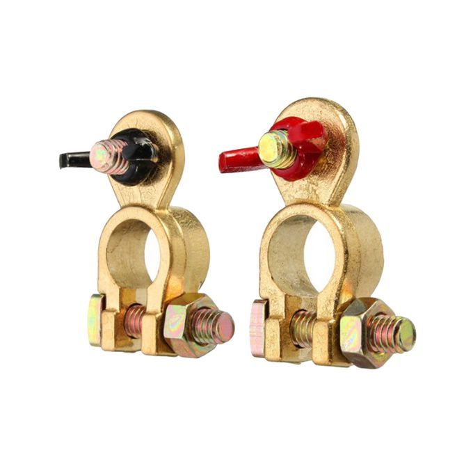 2Coppers Positive&Nagative Car Battery Terminal Clamp Clip Connector