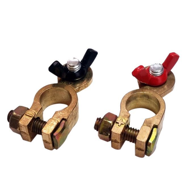 2Coppers Positive&Nagative Car Battery Terminal Clamp Clip Connector