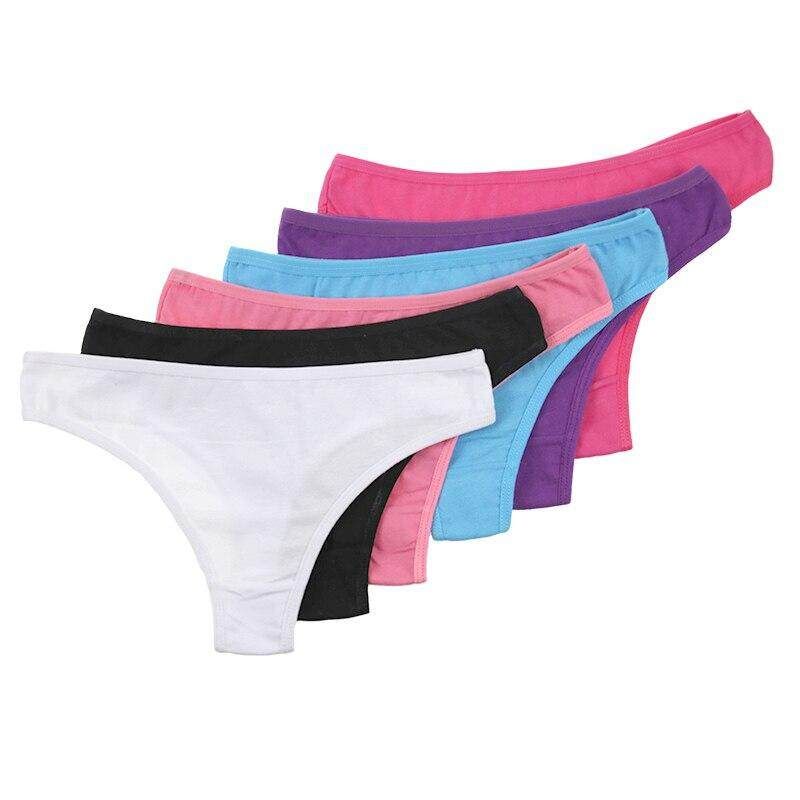 5 Pcs/lot Womens Sexy G-Strings Cotton Thongs Ladies Panties M-XL