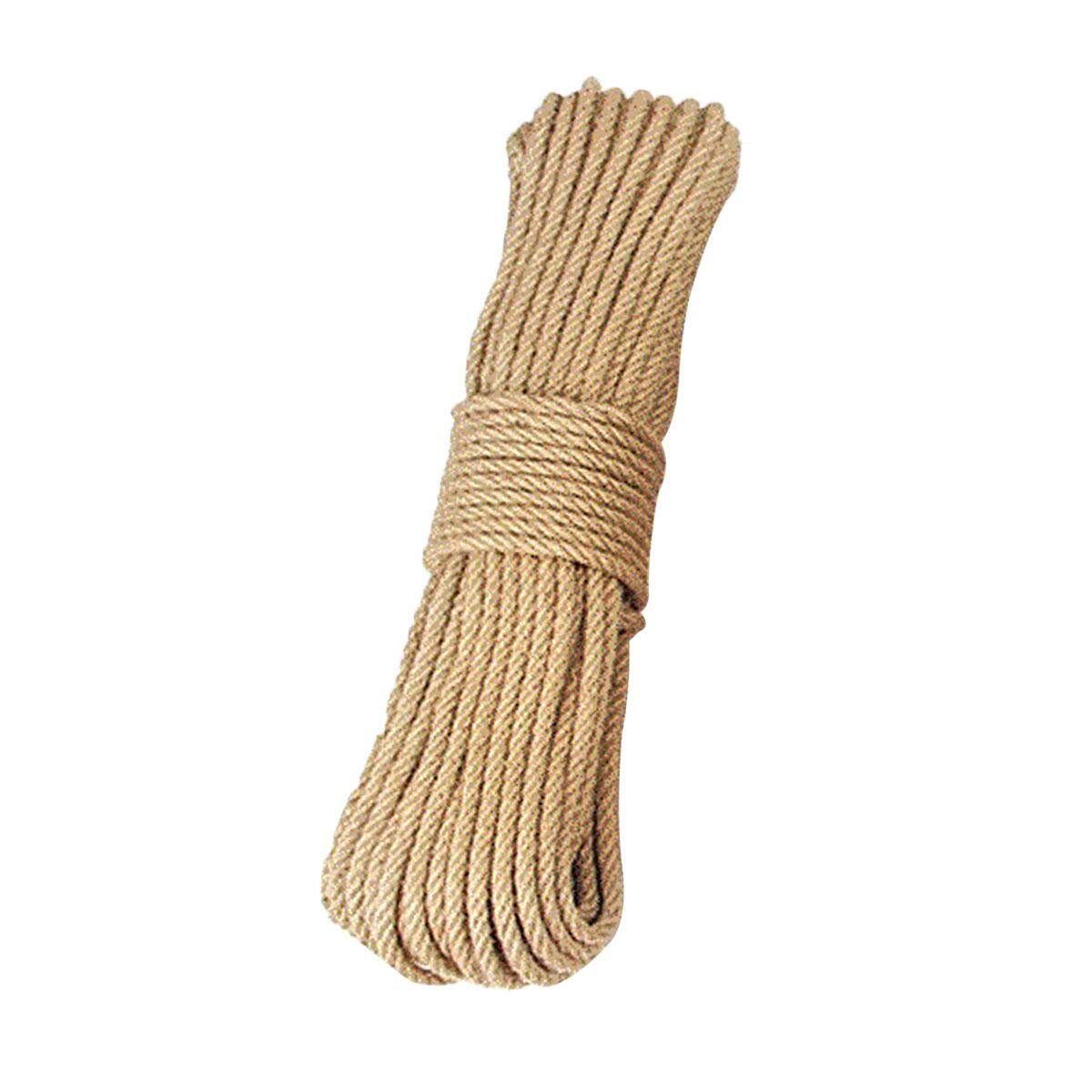 Jute 8mm Jute Ropes Twined Braided Natural Hemp Cord Decking Decor Cat Pet Scratching8mm 3M Not Specified