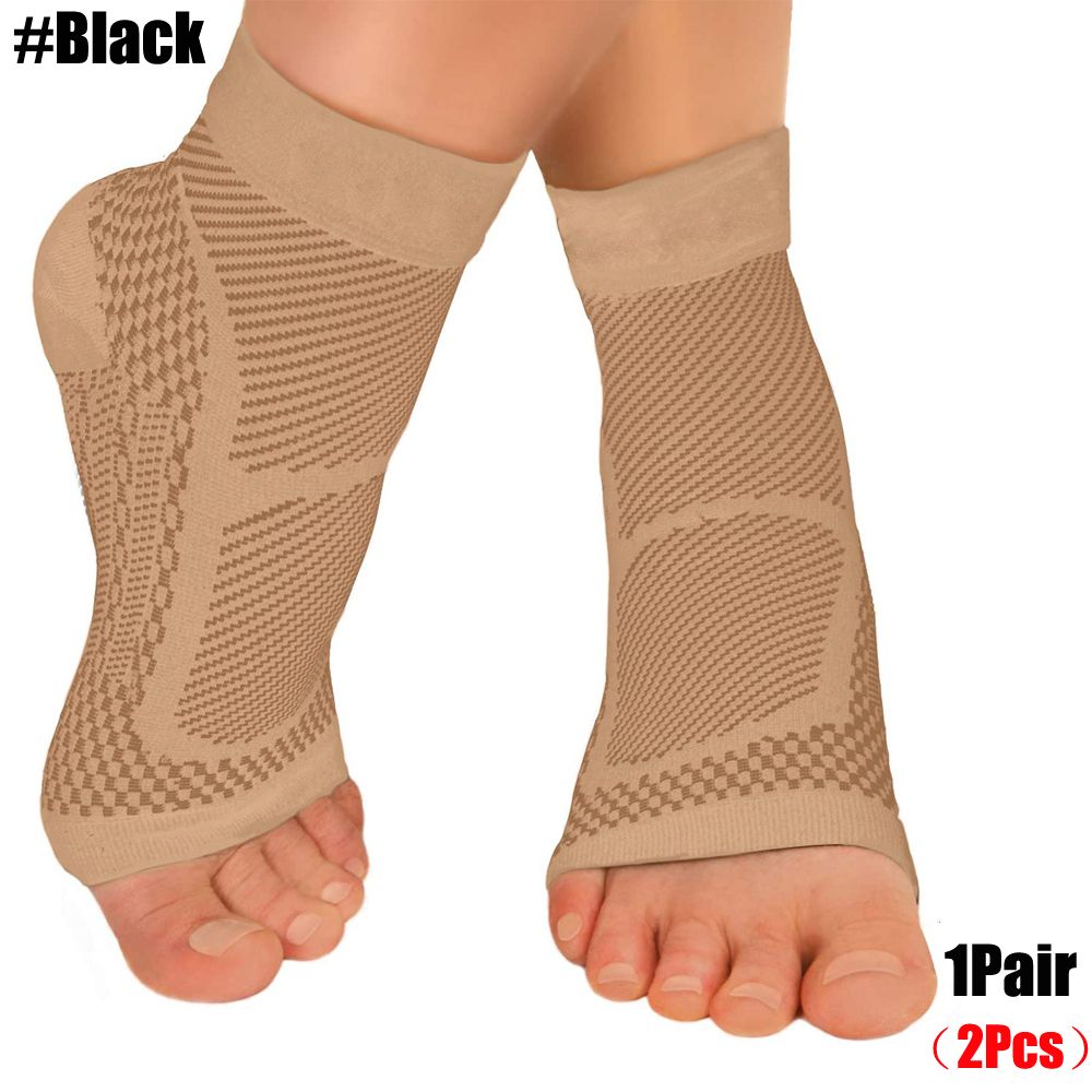 1Pair Ankle Brace Compression Sleeve - Relieves Achilles