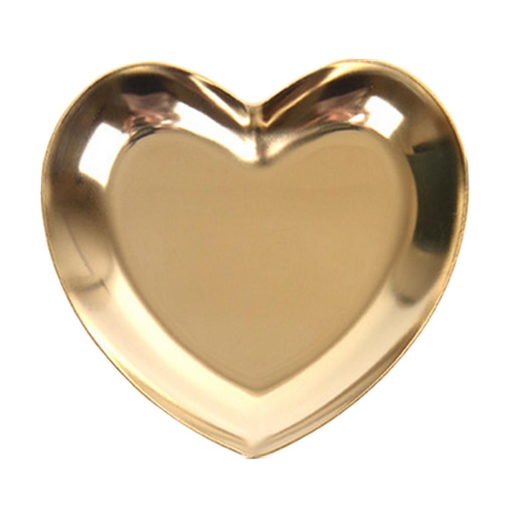 Heart Shape Fruit Bowl / Salad Bowl / Fruit Plate / Serving Golden