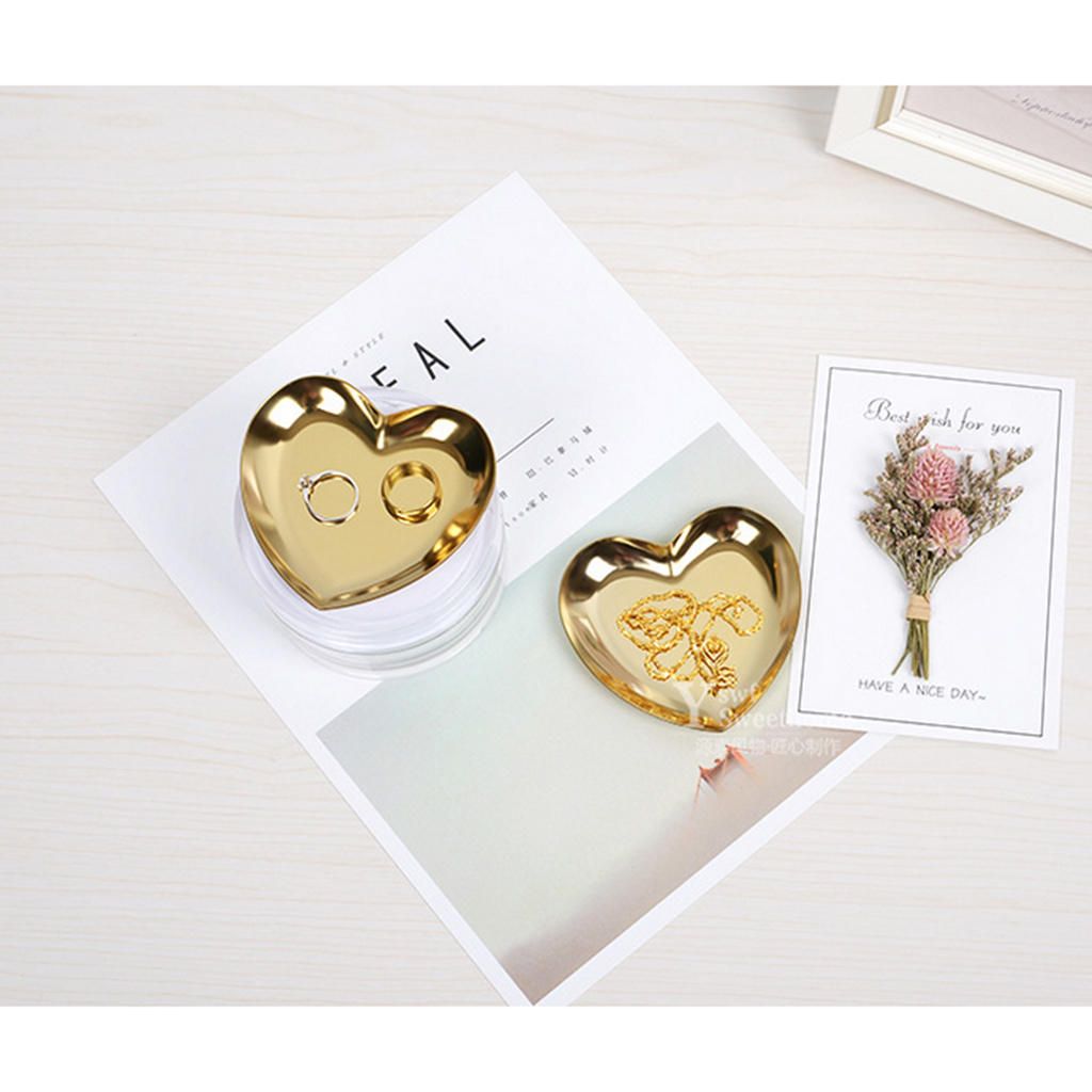 Heart Shape Fruit Bowl / Salad Bowl / Fruit Plate / Serving Golden