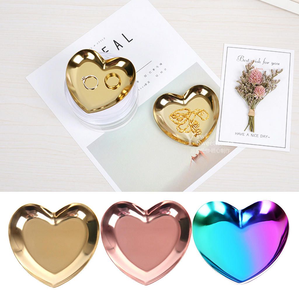 Heart Shape Fruit Bowl / Salad Bowl / Fruit Plate / Serving Golden