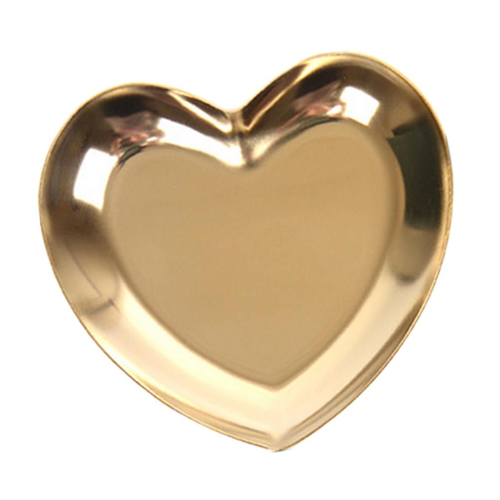 Heart Shape Fruit Bowl / Salad Bowl / Fruit Plate / Serving Golden