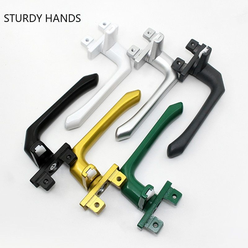 1Pc Thickened Aluminum Alloy Window Handle With Lock Right/left Seven