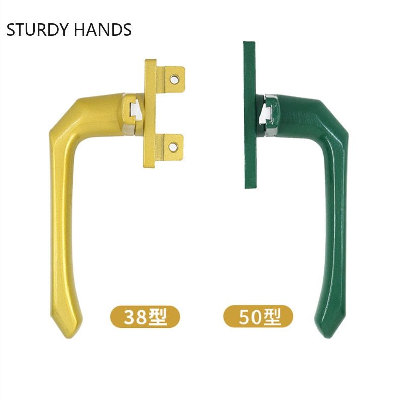 1Pc Thickened Aluminum Alloy Window Handle With Lock Right/left Seven