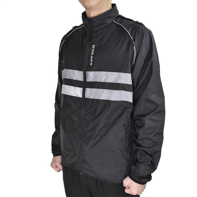 Cycling Skin Jersey Bicycle Windproof Jacket Light Rain Coat Black XL