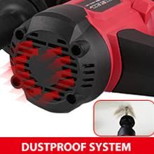 1500W Professional Rotary Hammer Drill 880RPM Corded Electric Hammer Impact Drill with 5pcs Drill Bits Power Hammer with 6-speed Adjustable Speed 7.4J Impact Force (5.5fts) 0-4350BPM Impact Frequency