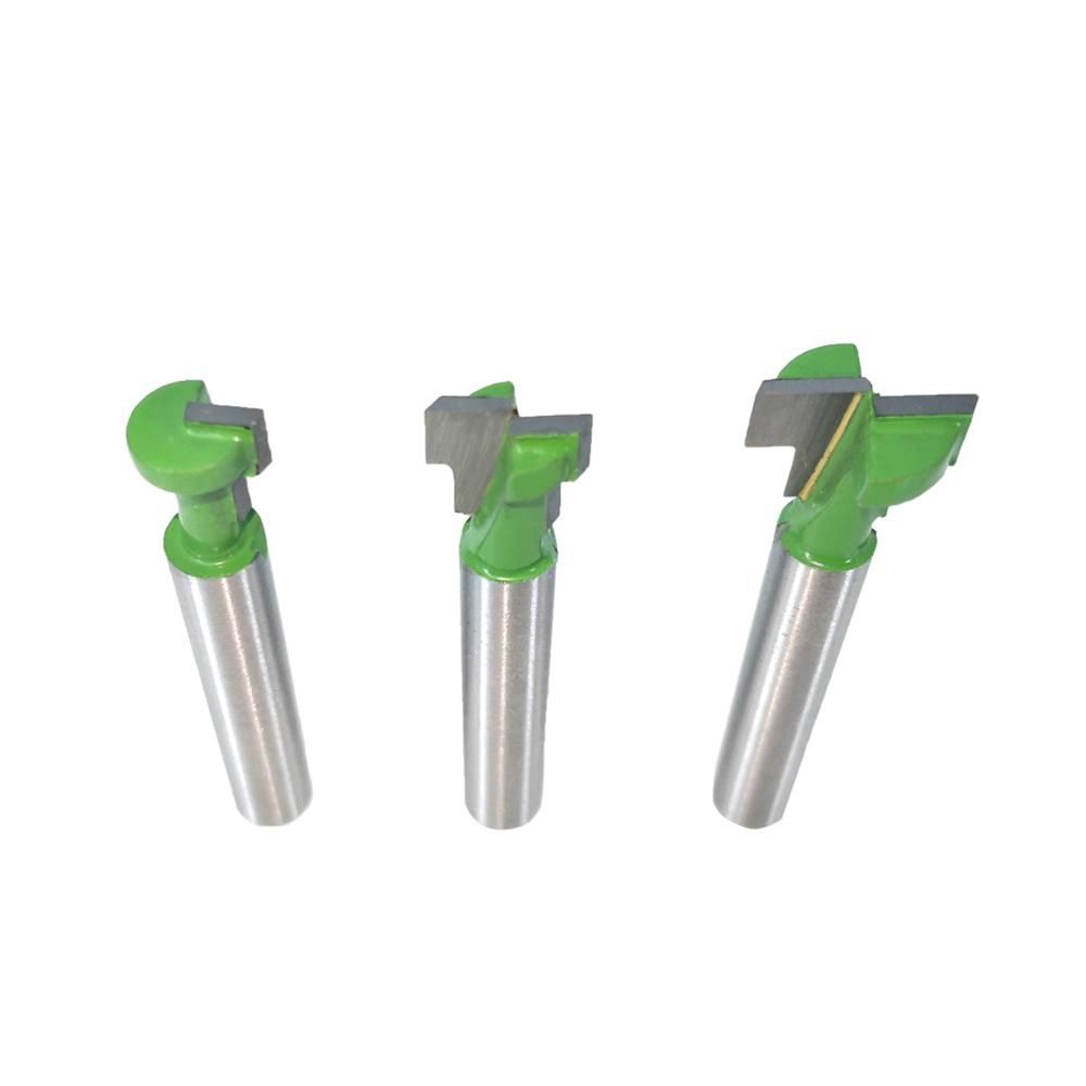 Keyhole Router Bits Set 6.35mm (1/4 Inch) Shank 5/16 3/8 & 1/2 Inch Blade Diameter for Wood Hex Bolt T-Track Slotting Milling Cutters Set
