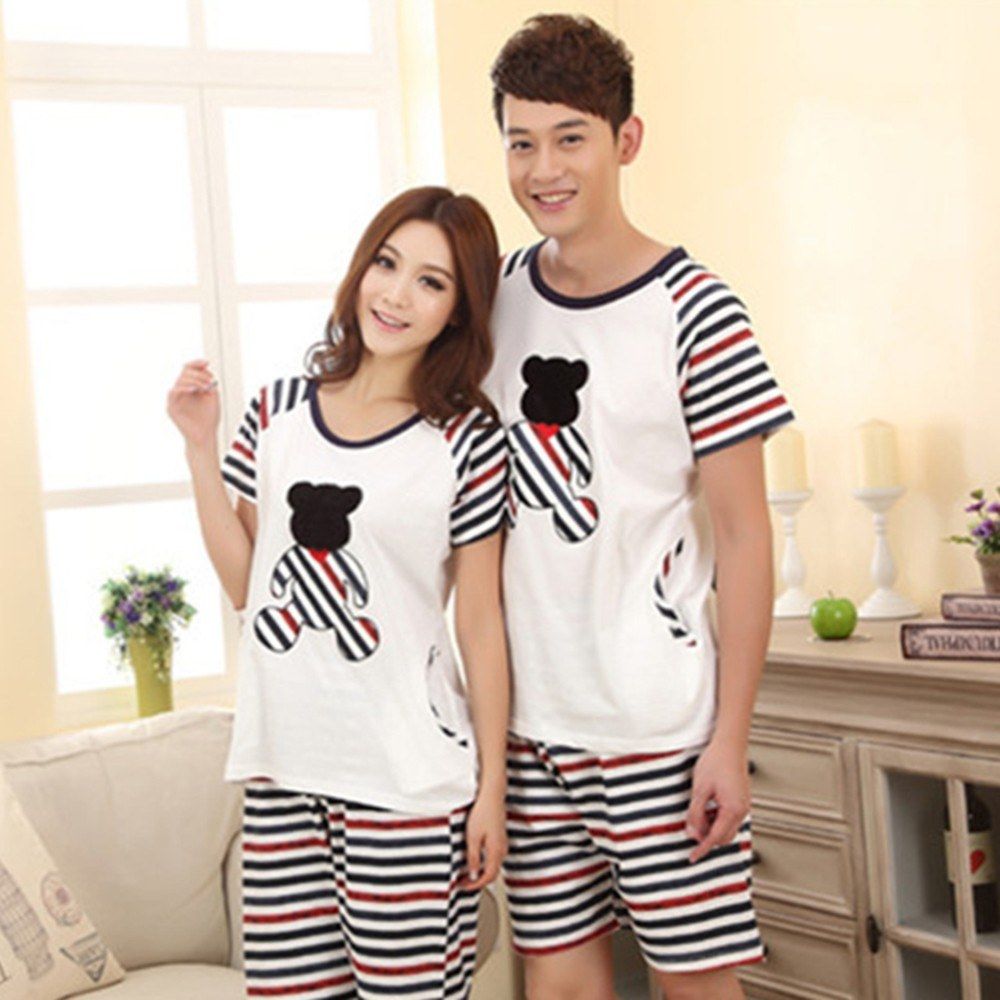 Summer Milk Fiber Sleepwear Light Short Sleeves Nighty Girl