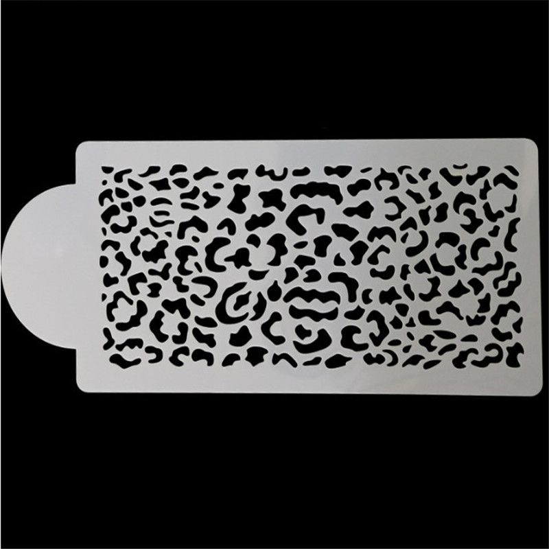 4pcs Set Zebra Leopard Print Wild Style Cake Stencil