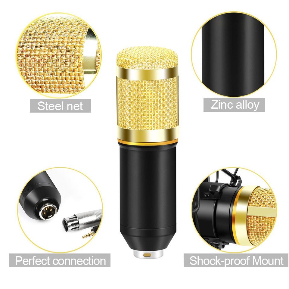 BM 800 Condenser Audio 3.5mm Wired Studio Microphone Vocal