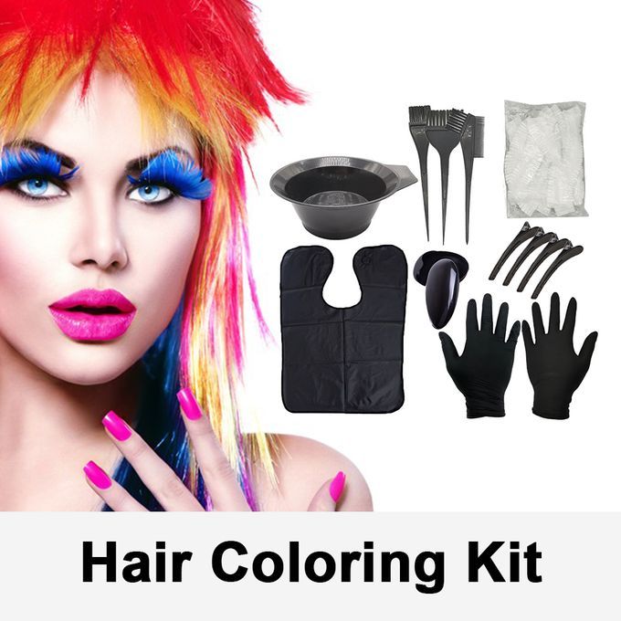 9PCS Hair Dy E Coloring Kit 1 Hair Tinting Bowl 3 Dye