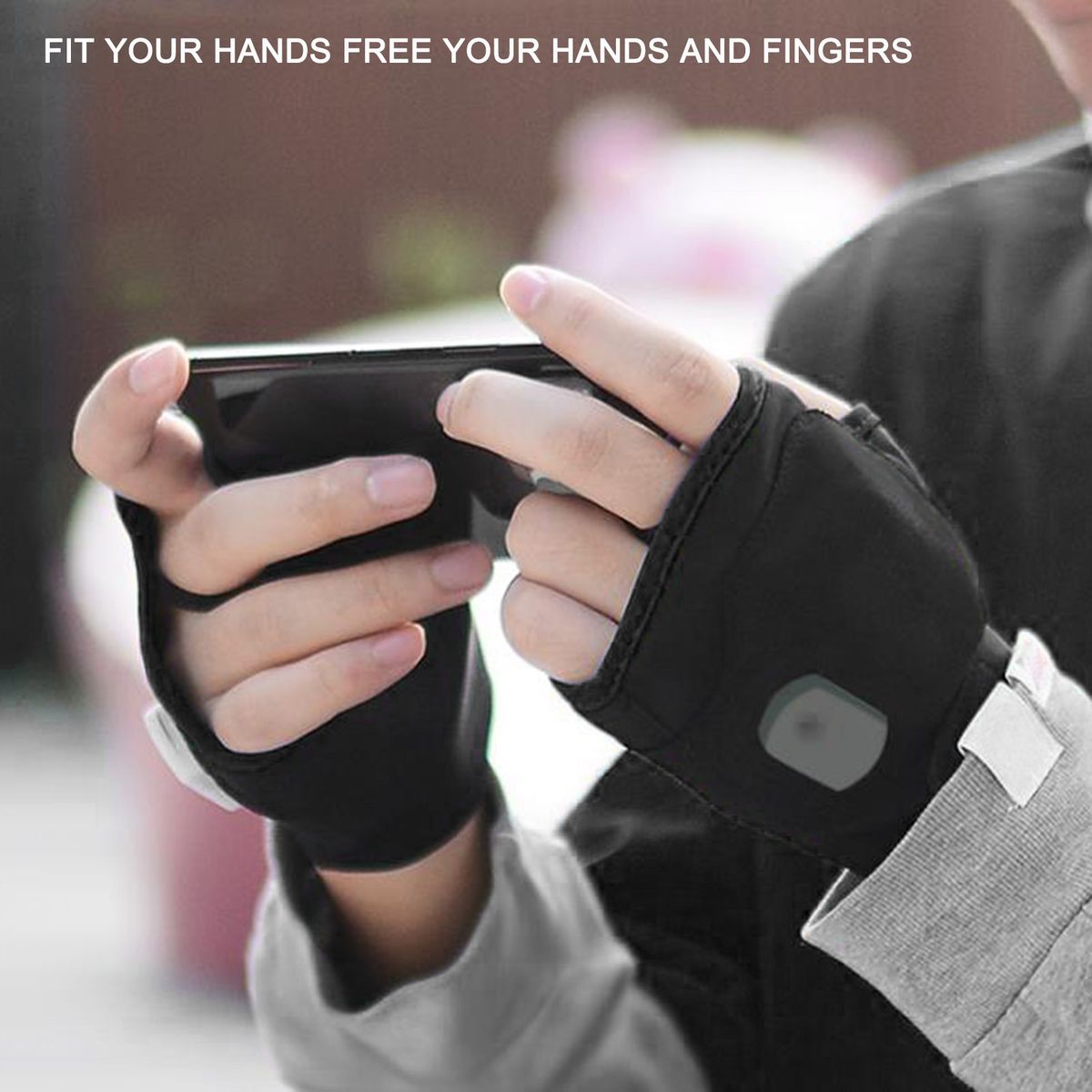 2PCS Winter Hand Warmer Fingerless Gloves Style 3 Modes USB