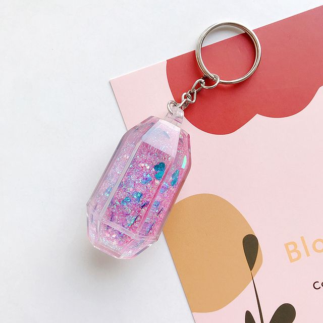 Liquid Keyring Glitter Quicksand Keyring Acrylic Key Fob