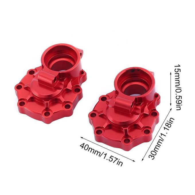1 Pair Alloy Axle Gear Box  Over Steering  Up  Over Rear Portal Drive Housing-red
