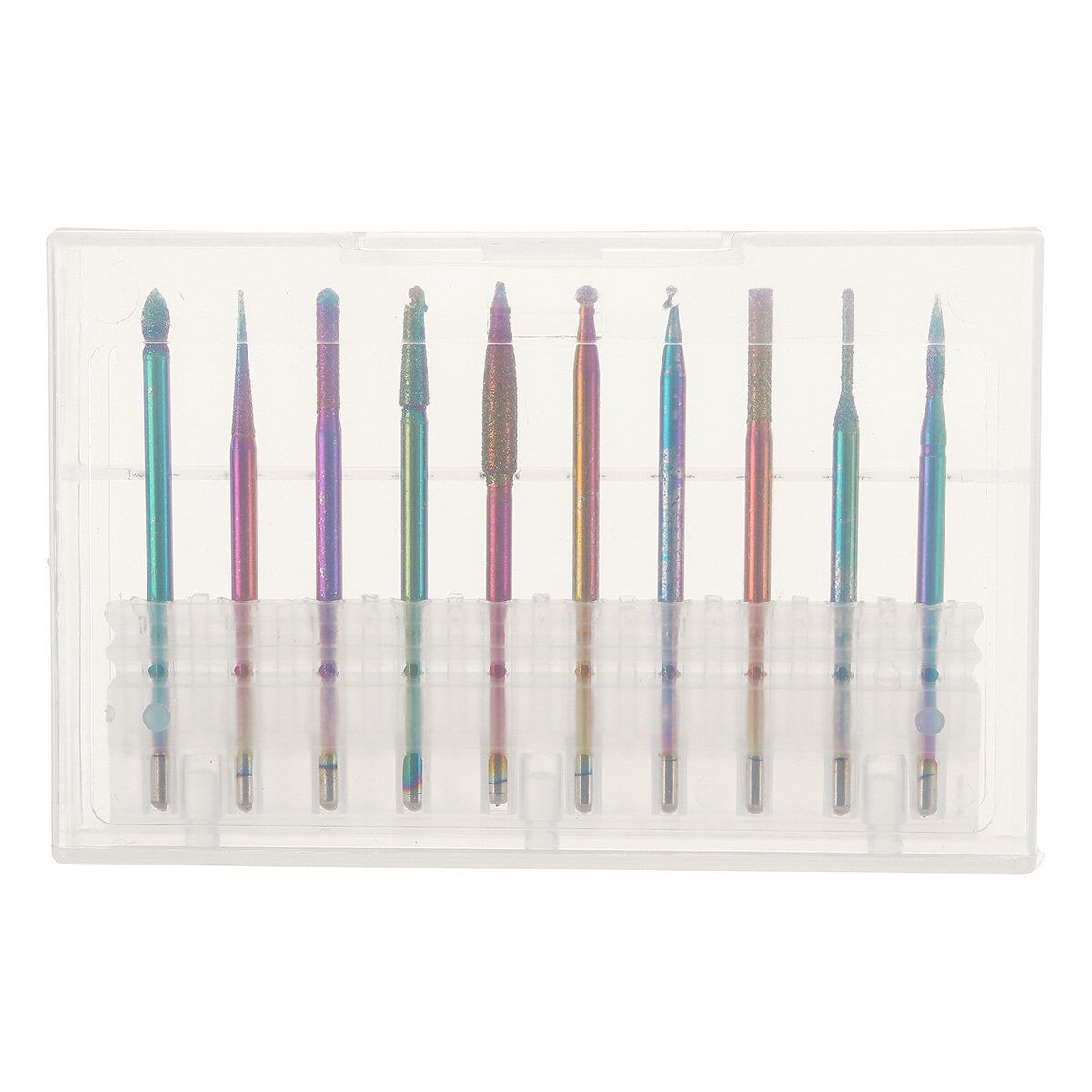 10Pcs Nail Art Drill Bit Set Grinding Machine Head Milling Sanding Clear Other
