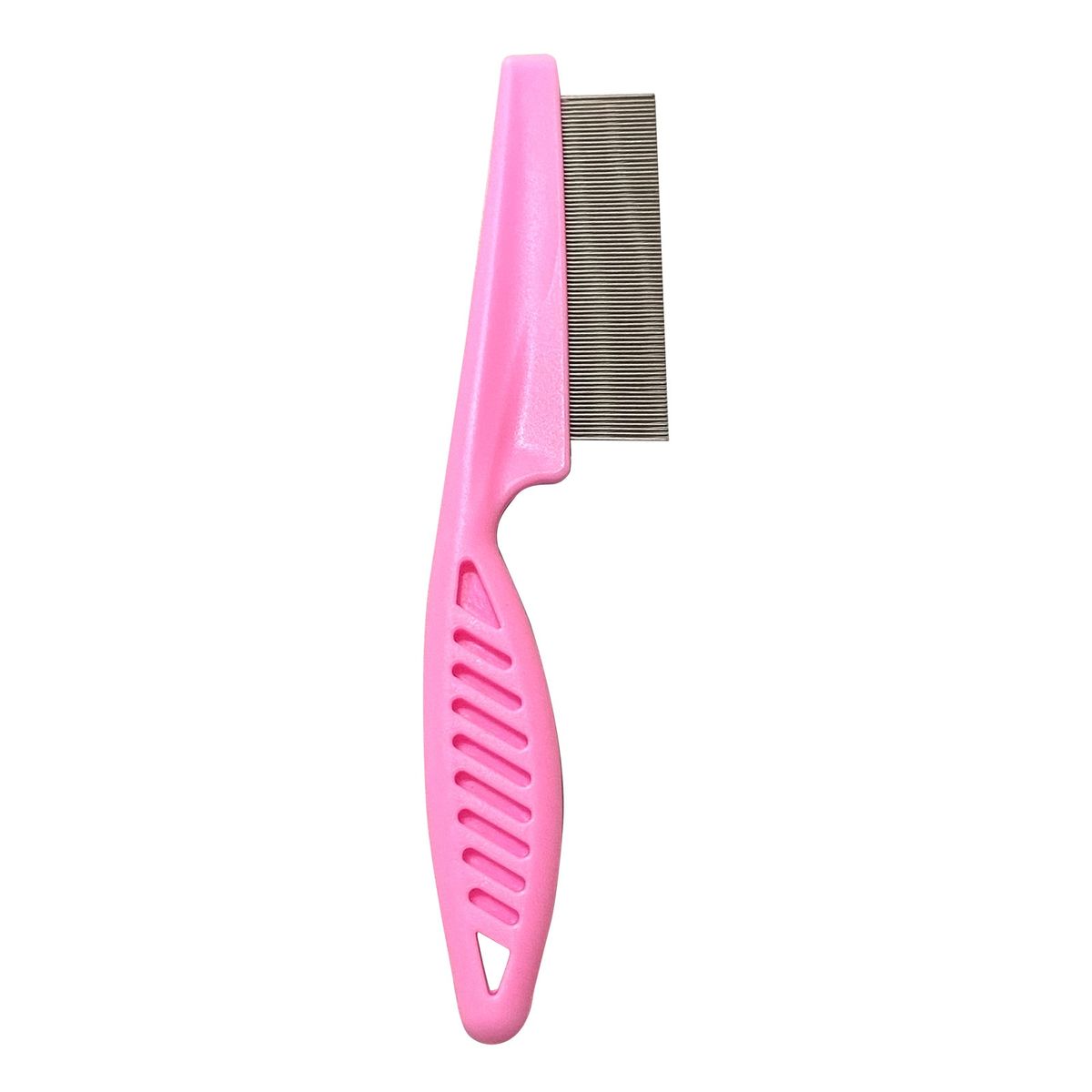 1pcs Fine-toothed Pet  Stainless Steel Comb  Accessories Cleaning Tool  Lice Brush-Pink