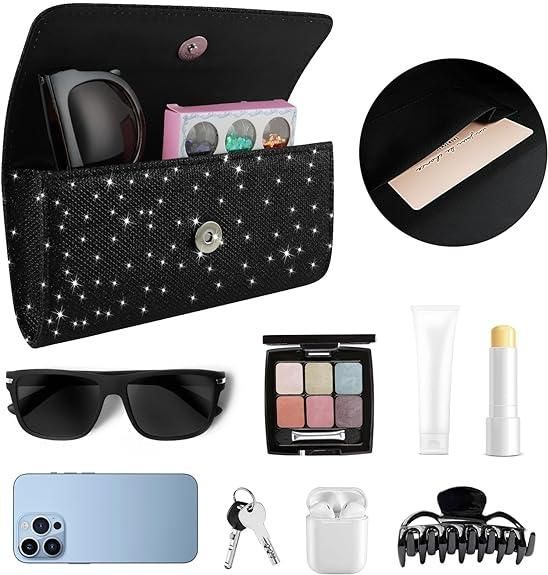 Women Evening Bag Clutch Glitter Envelope Handbag with Detachable Chain for Prom Wedding Party Banquet