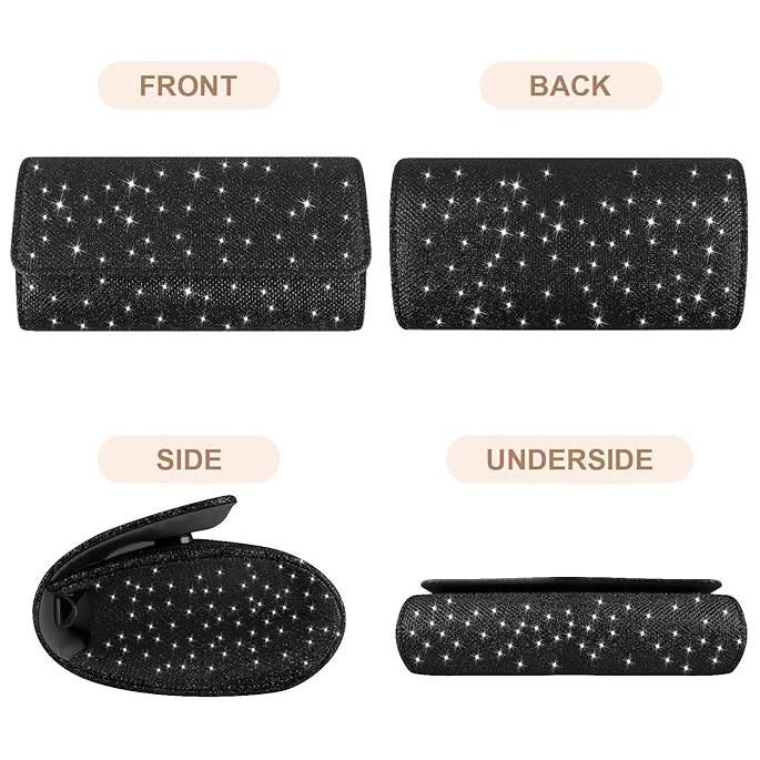 Women Evening Bag Clutch Glitter Envelope Handbag with Detachable Chain for Prom Wedding Party Banquet