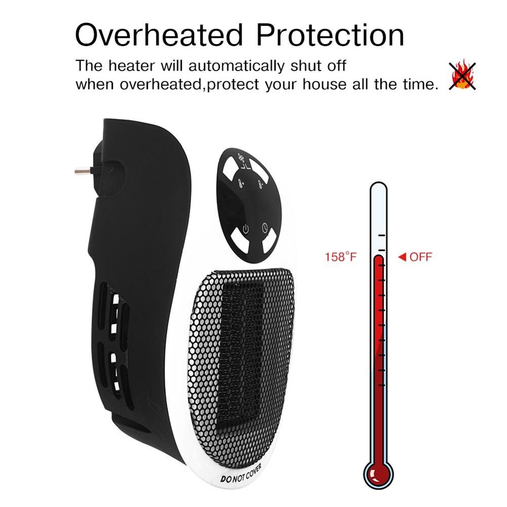 Portable Electric Mini Fan Heater Desktop Household Wall Heating Stove Radiator Warmer Machine for Winter US Plug