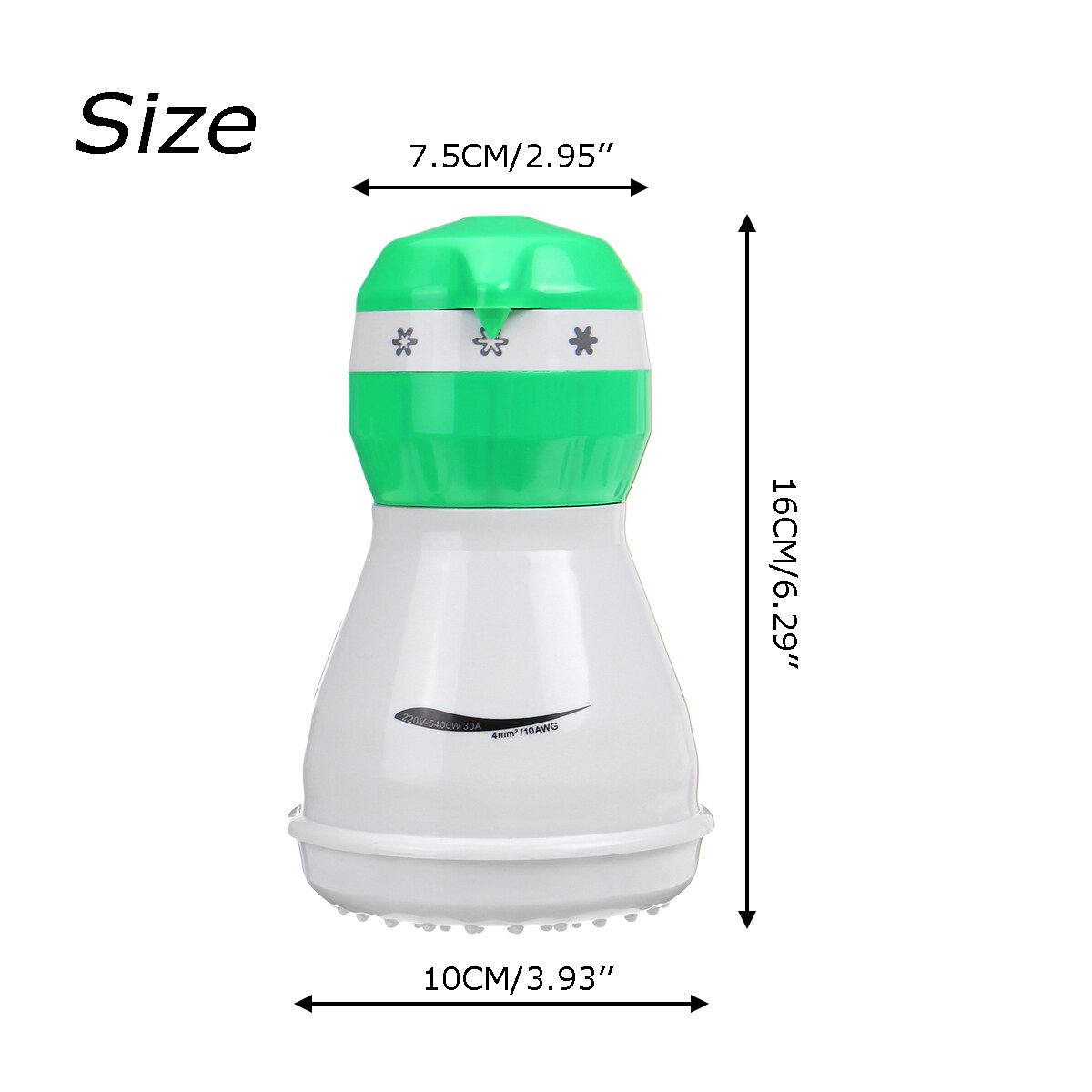 5400W 110V/220V Electric Shower Head Instant Hot Water Heater Boiler Bathroom Shower Set 220V