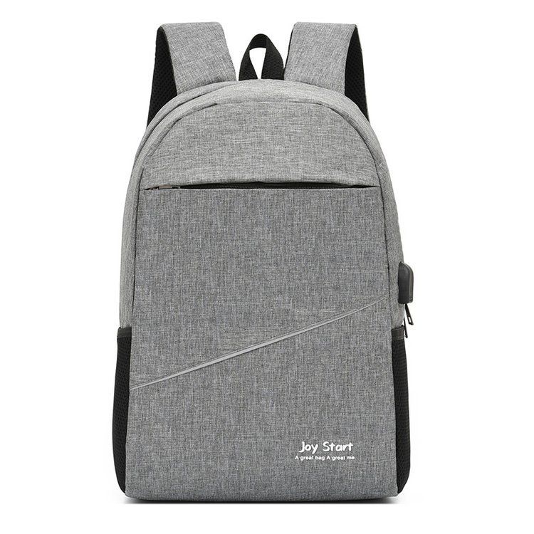 Anti Theft Travel Laptop Bag With USB Charging Port- Grey