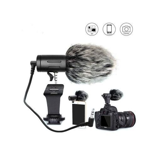 Mini Portable 3.5mm Condenser Phone Video Camera Interview Microphone