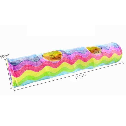 2 Holes Foldable Pet Cat Tunnel Toys Kitten Rabbit Indoor Outdoor Hanging Ball Training Toys Play Tunnel Tubes Cat Supplies