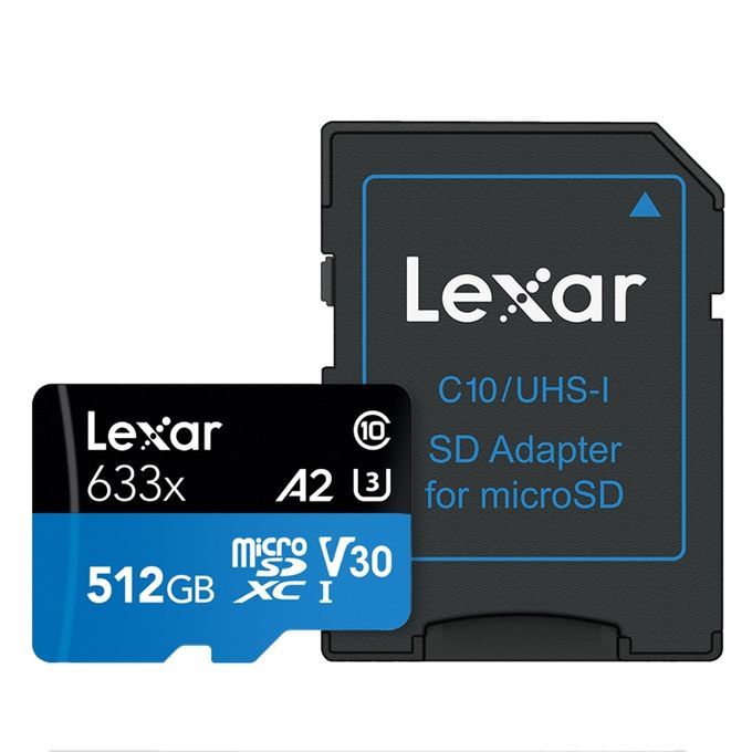 Lexar 633x 512GB High-speed Flash Memory Card Sports Camera Mobile Phone TF Car Driving Recorder Memory Card