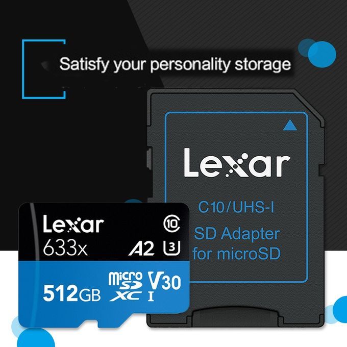 Lexar 633x 512GB High-speed Flash Memory Card Sports Camera Mobile Phone TF Car Driving Recorder Memory Card