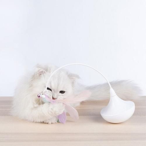 Pet Interactive Toy Cat Stick Feather Toy Feathers Tease Kitten Cat Automatic Feather Toy Premium Cat Stick Pet Supplies