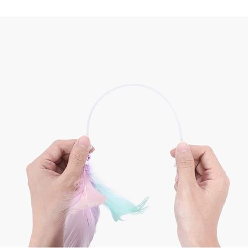 Pet Interactive Toy Cat Stick Feather Toy Feathers Tease Kitten Cat Automatic Feather Toy Premium Cat Stick Pet Supplies