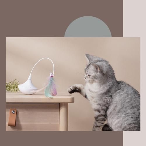Pet Interactive Toy Cat Stick Feather Toy Feathers Tease Kitten Cat Automatic Feather Toy Premium Cat Stick Pet Supplies