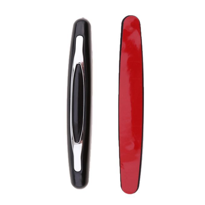 4pcs Black Car Door Bumper Scratch Crash Protector Exterior Black