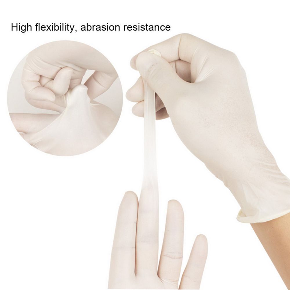50 Pcs/Disposable Gloves Thick  Powder-Free Rubber Latex