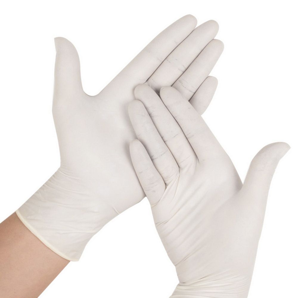 50 Pcs/Disposable Gloves Thick  Powder-Free Rubber Latex