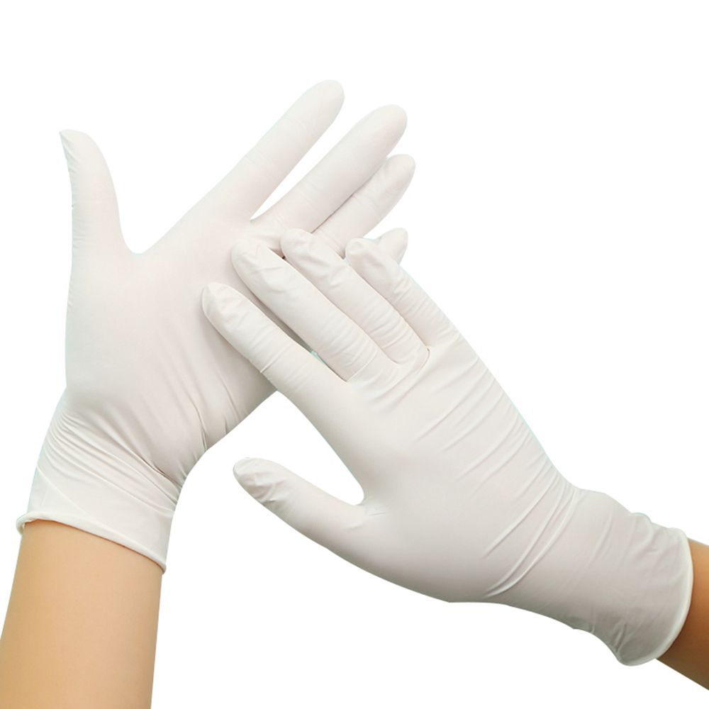 50 Pcs/Disposable Gloves Thick  Powder-Free Rubber Latex