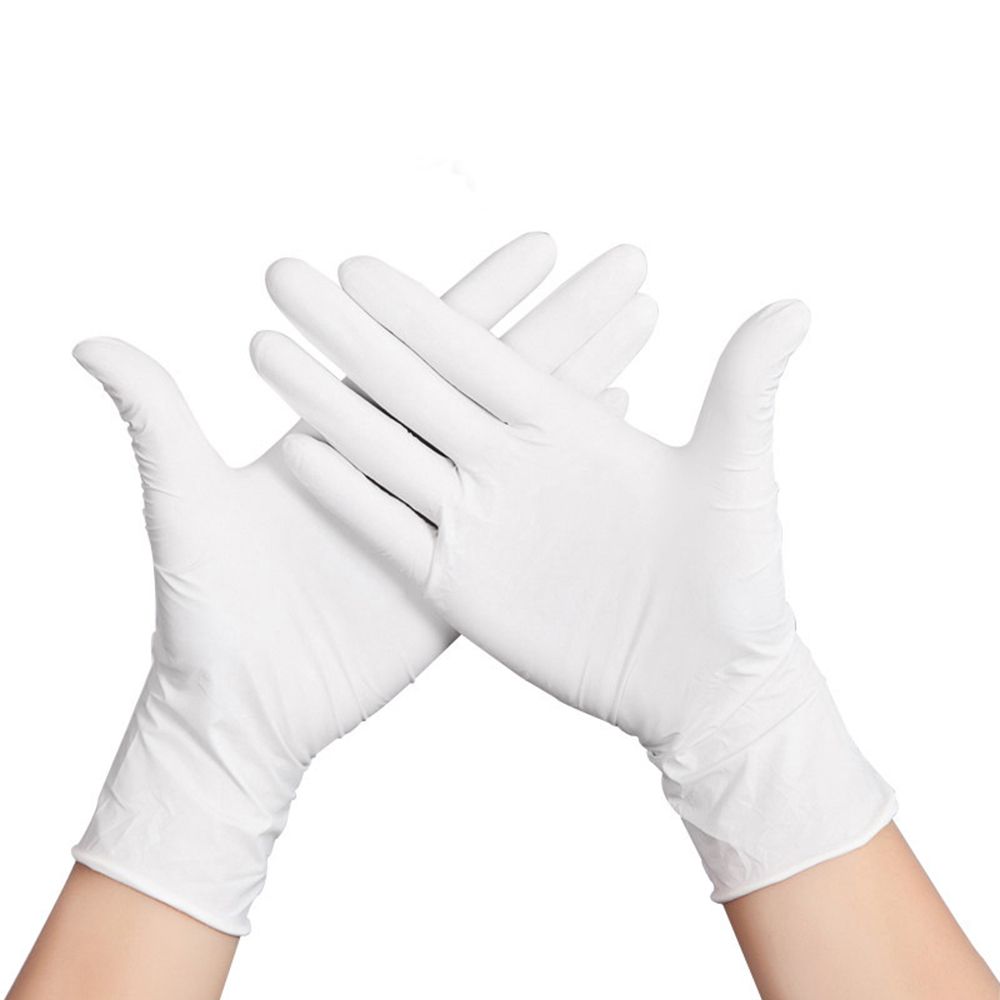 50 Pcs/Disposable Gloves Thick  Powder-Free Rubber Latex